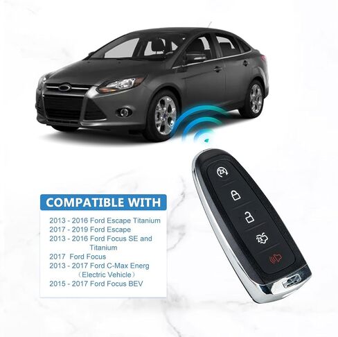 Car Key Fob Replacement for 2013-2016 Focus SE and Titanium 2017-2019 Escape 2015-2017 Focus BEV Smart Key M3N5WY8609 (1) in Saudi Arabia