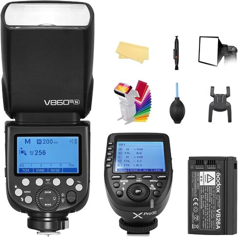 Godox V860II-N V860IIN Camera Flash Speedlite i-TTL HSS 2.4G Li-ion Battery Compatible for Nikon DSLR Cameras + HuiHuang USB LED in Saudi Arabia