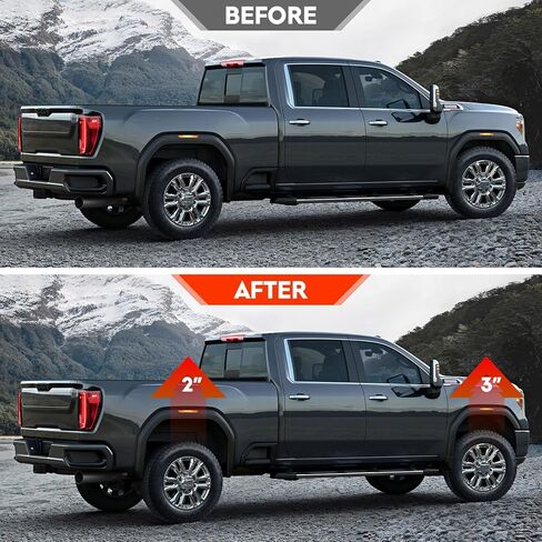 مجموعة رفع التسوية الخلفية الأمامية 3 بوصة مع أذرع التحكم العلوية الأمامية ومجموعة التسوية المناسبة لسيارة Toyota Tundra 2000-2006، طقم رفع التعليق مع فواصل وكتل كروية in Kuwait