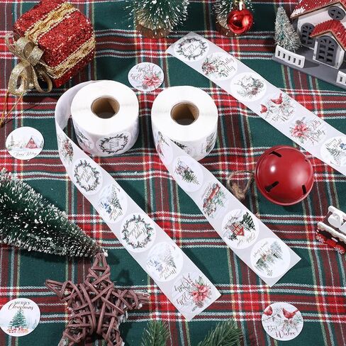 600 Pcs Gold Foil Christmas Stickers for Envelopes,1.5 Inch Self Adhesive Inspirational Positive Word Holiday Stickers Christmas Envelopes Seals Stickers for Holiday Party Card Gift Wrapping,12 Styles in Saudi Arabia