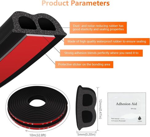 Car Weather Stripping Windshield Rubber Seal,B-Shape 16.5FT Universal Self Adhesive Rubber Weather Draft Seal Strip For Car Window and Door,Engine Cover etc.weatherproof noise reduction and dustproof. in Saudi Arabia