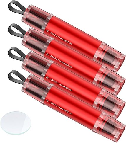 Safe Hammer Car Window Breaker, 2 in 1 Car Window Breaker and Seat Belt Cutter, Multifunctional Auto Glass Breaker, Car Hammer Seatbelt Cutter Emergency Escape Tool(4 Pack) in Kuwait