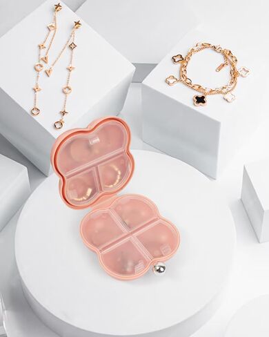 LETGO Mini Travel Jewelry Case Small Jewelry Box Clear Jewelry Organizer Storage Case Portable Jewelry Travel Case Mini Travel Essentials for Girls Car Essentials for Women (Cloud Beige) in Kuwait