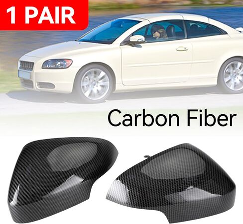 غطاء مرآة جانبية من ألياف الكربون من Bruce & Shark يناسب فولفو S80 3.2 T6 V8 / C30 C70 T5 2007-2013، Re# 398505339,398505537 in Kuwait