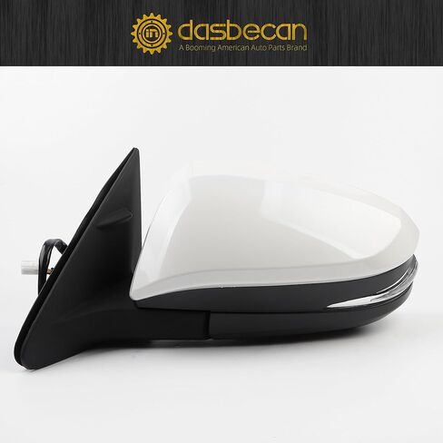 Dasbecan Left Driver Side Mirror Black Compatible with 2014-2019 Toyota Highlander Heated | Power Adjustable Glass | Manual Fold | Turn Signal Light | Painted 6 Pins Replaces 87940-0E130 TO1320317 in Kuwait