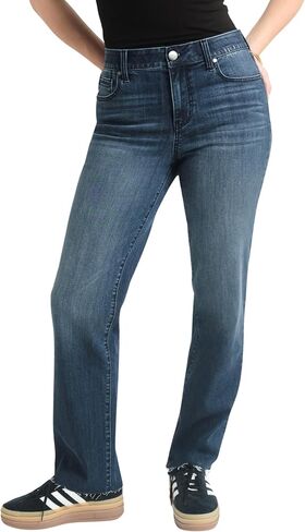 1822 Denim Women's 30" High Rise Straight Leg Magic Waistband Jeans in Saudi Arabia