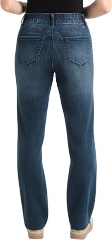 1822 Denim Women's 30" High Rise Straight Leg Magic Waistband Jeans in Saudi Arabia