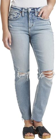 شركة Silver Jeans Co. بنطال جينز Beau متوسط ​​الارتفاع للنساء ذو ​​قصة ضيقة -Legacy in Kuwait