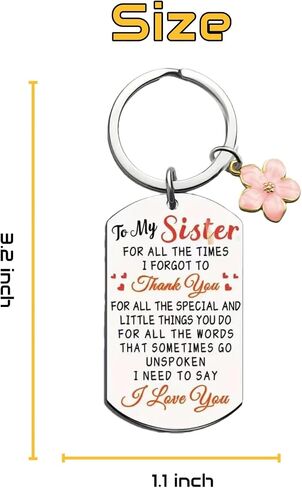 Key Chain, Keychains, Thanksgiving Christmas Birthday Gifts for Sister, Women, Dad, Friends, Girls, Boys & Teens. in Saudi Arabia
