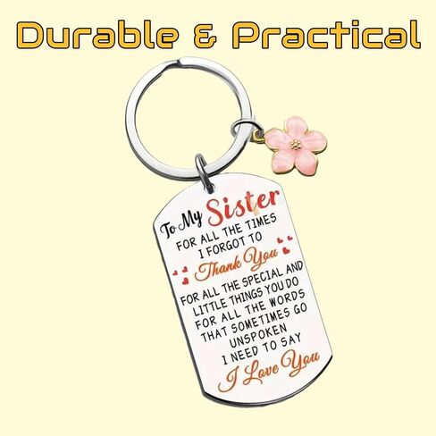 Key Chain, Keychains, Thanksgiving Christmas Birthday Gifts for Sister, Women, Dad, Friends, Girls, Boys & Teens. in Saudi Arabia