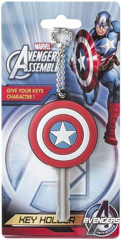 حامل مفاتيح من مادة PVC بشعار Marvel Captain America in Saudi Arabia