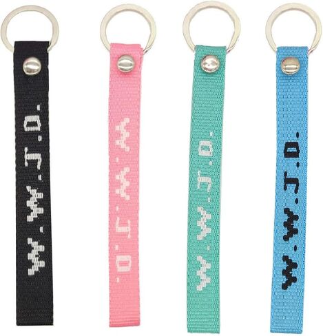 WWJD Keychains Wristlet Handmade Braided What Would Jesus Do Keychain for Women Men in Saudi Arabia
