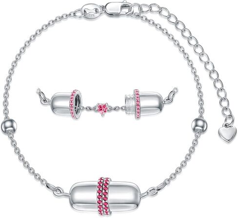 Seiyang 925 Sterling Silver Bracelet for Women Capsule Pill Birthstone Bracelet/Claddagh/Pearl Ankle Bracelet Jewelry Gifts for Women in Kuwait