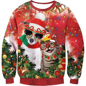 For G and PL Christmas Women Funny 3D Print Sweatshirt L