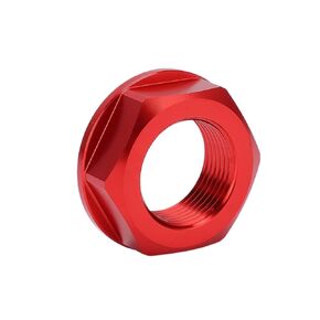 Axle Nut for Motorbike Wheel, M22x1.5mm CNC Machined Aluminum Rear Wheel Axle Nut for Repair - Please Match Thread Size and Type(Red)