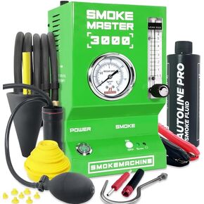 *2025 Upgrade Model* Automotive Smoke Machine - EVAP Leak Detector with Built-in Air Compressor - Model 3000 – EVAP Vacuum Exhaust Smoke Detector Tools Kit - Green