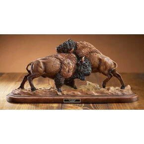 Wild Wings Test of Strength - Bison Sculpture by Greg Peltzer
