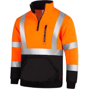JORESTECH Pullover High Visibility 1/4 Zipper 100% Polyester ANSI Yellow