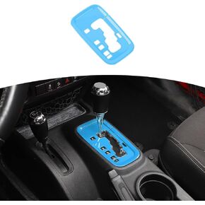 RT-TCZ for Jeep JK Carbon Fiber Gear Shift Panel Cover Trim for Jeep Wrangler JK JKU 2011-2017 Black Carbon Fiber Grain Interior Accessories 1pcs