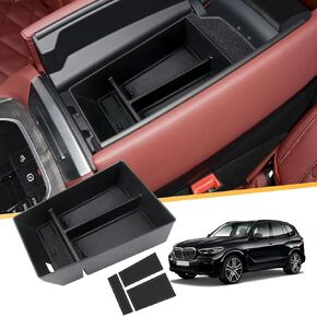 Gah X5 G05 X6 G06 X7 G07 Center Console Organizer Tray Compatible with BMW X6 G06 2020-2025 Center Armrest for X5 G05 X7 G07 2019-2025 Insert Secondary Storage Box X5 X6 X7 Container Accessories
