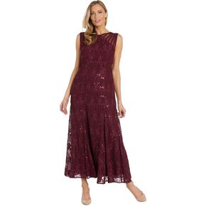 فستان سهرة طويل من الدانتيل للنساء من R&M Richards in Kuwait