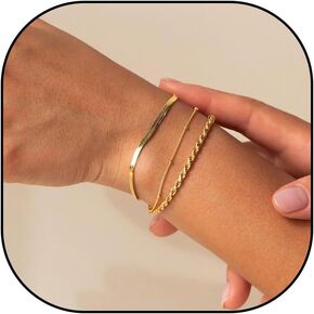 Gold Bracelet Stack Gold Chain Bracelet Paperclip Bracelet Silver Stack Bracelets for Women Paperclip Chain Bracelet Stackable Bracelets Gold Jewelry for Women