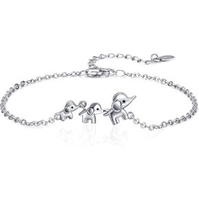 Palpitate Elephant Bracelet for Women Sterling Silver Elephant Bracelet Elephant Gifts for Women Elephant Jewelry