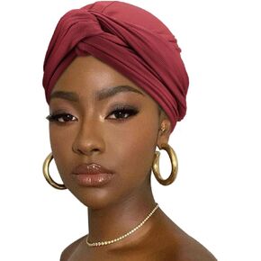Head Scarf for Women's Hair Ribbed Head Wraps for Black Women Knotted African Turban Cancer Chemo Headwear for Women