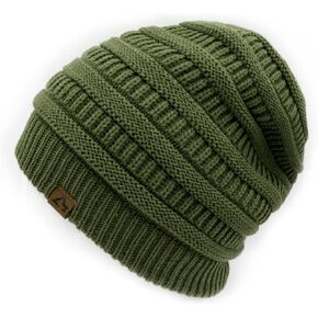 Womens Winter Slouchy Beanie Hat - Wool Blend Warm Knit Hats Snow Ladies Skully Cap