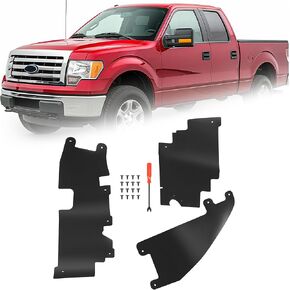 HECASA 3 PCS Grille Air Deflector Compatible with 2009-2014 Ford F-150 Replacement for FO1218114 FO1218119 Radiator Support Accessory with Fasteners
