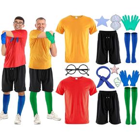 15 قطعة زي الهالوين للبالغين زي المجموعة بحار حورية البحر بارناكل المحيط الهزلي زي تي شيرت السراويل السوداء قفازات نجم البحر شل ملصق زوجين زي ديلوكس تاثيري حلي in Kuwait