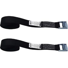 KJE Lashing Straps Sturdy 1" x 8' Tie Down Strap Cargo Tie-Down Strap Padded Cam Lock Buckle 600lbs Capacity, 2 pcs(1" x 8', 2 Pcs)