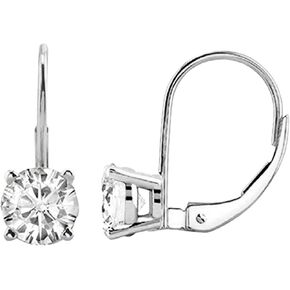 IGI Certified LAB-GROWN Round Diamond Earrings Lever Back Luxury Collection (D-E Color, VS1-VS2 Clarity)
