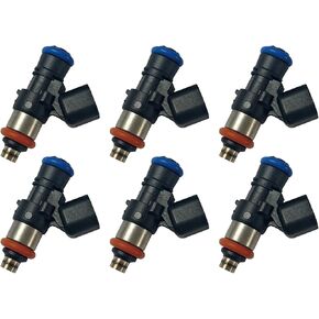 0280158189 Fuel Injectors Fit for Ford Escape 2009-2012 Fusion 2010-2012 Mazda Tribute 2009-2011 Mercury Mariner 2009-2011 Milan 2010-2011 3.0L V6 Replace FJ998 822-11217 4Holes Set of 6