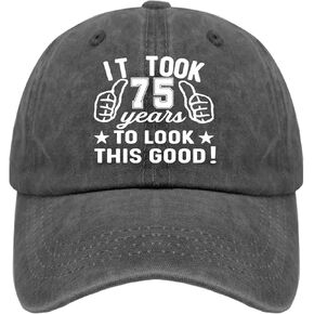 75th Birthday Gifts for Men, Vintage Happy Birthday Gifts Ideas Baseball 65th Birthday Gifts for Men, Vintage Happy Birthday Gifts Ideas Baseball Caps Adjustable, Funny