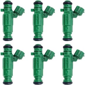 Fuel Injectors 35310-37150 FJ660 Compatible with Hyundai Santa Fe Sonata Tiburon Tucson Kia Magentis Optima Sportage 2.7L 2.5L V6, Set of 6