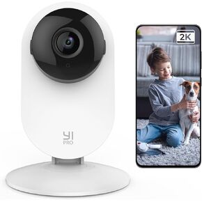 كاميرا مراقبة منزلية YI Pro 2K 4PC، كاميرا داخلية مع شخص، مركبة، اكتشاف الحيوانات، تطبيق هاتف للأطفال والحيوانات الأليفة ومراقبة الكلاب، متوافقة مع Alexa وGoogle Assistant