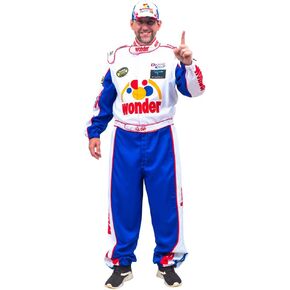 Adult Unisex Ricky Bobby Driver Deluxe Jumpsuit Hat Halloween Cosplay Costume