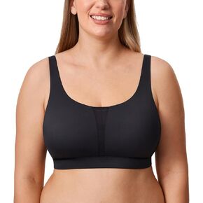 DELIMIRA Women's Full Coverage Bras Plus Size Seamless No Underwire Lightly Lined Bra
