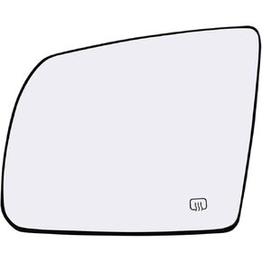 Driver Side Mirror Glass Assembly With Plastic Backing Plate Heated Compatible with 2007-2020 Toyota Tundra, 2008-2017 Sequoia