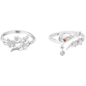 Anime 925 Silver Ring Hua Cheng Xie Lian Adjustable Unisex Couple Rings Jewelry Accessories Gift (2pcs)