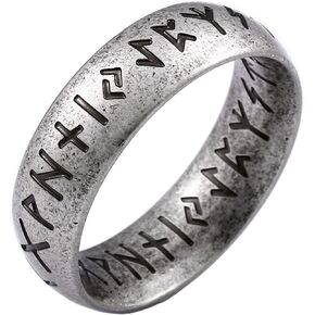 Elder Futhark Ring - Nordic Alphabet Design Viking Jewelry Rings