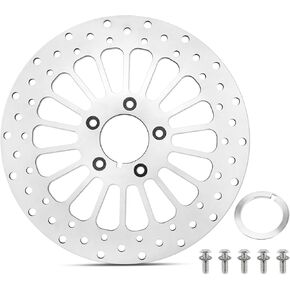 11.5"Front Brake Rotors Compatible with Harley Davidson Touring Sportster Dyna and Early Super Glide Softail 1984-2014 Replacement Mirror-Polished Brake Rotors Front