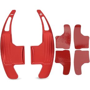 KIMISS Steering Wheel Paddle Shifter Extension, 1 Pair Aluminum Alloy Paddle Shifter Extension Replacement For Ford V6 EcoBoost GT Shelby 2015‑2022 (Red)