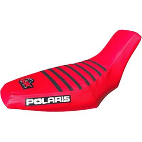 Seat Cover Compatible with Polaris Predator 500 2003-2007 (RED Sides/Black TOP)