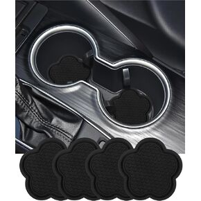 4PCS Car Cup Coaster,Car Coaster Car Holder Coaster,Universal Car Cup Holder Coaster,Car Accessories Anti Slip Cup Holder Insert Coaster, Car Cup Mat Cute Car Coasters for Car (White)