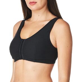 Amoena womens Frances Front-closure Leisure Bra, Black, Small A B 32 34 US
