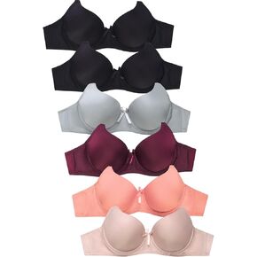DailyWear Womens Everyday 6 Pack of Bras (36C, 4081P6)