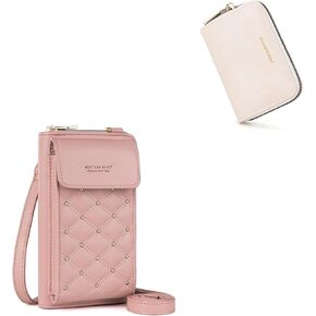 Montana West 2Pack Crossbody Cell Phone Purse and Small Credit Card Holder Wallet for Women
