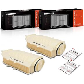 A-Premium 2-PC Engine Air Filter Compatible with BMW X5 2015-2020, X6 2017-2020, 4.4L, Replace# 13717638566
